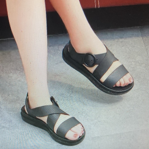 NWOT - PVC Rubber Women’s Casual Summer Sandals - Sz 37 - Picture 4 of 14